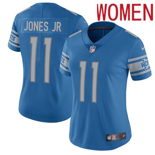 Women Detroit Lions #11 Marvin Jones Jr Nike Blue Vapor Limited NFL Jersey->women nfl jersey->Women Jersey